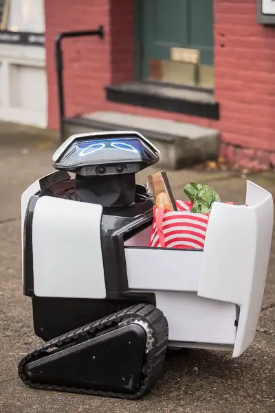 DAX delivering goods, Philomath delivery robot