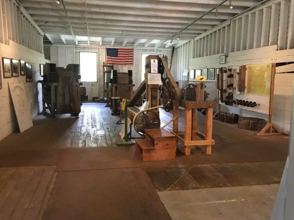 Equipment inside of Thompson Mills Museum