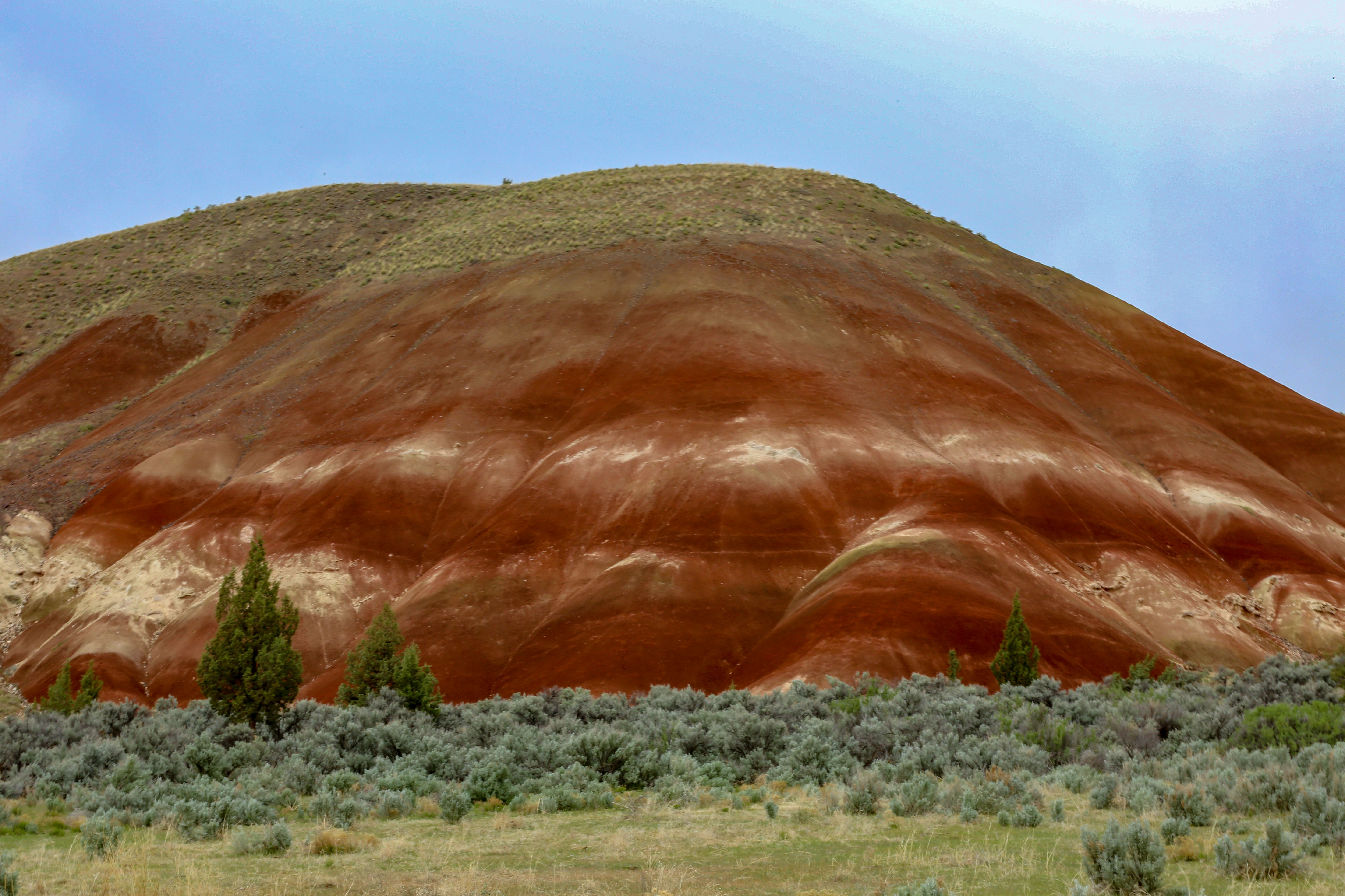 Painted Hills as seen from the bottom of one of the painted mounds