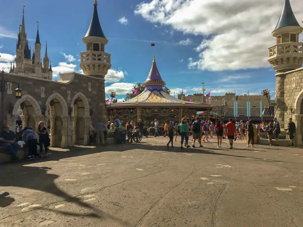 Fantasyland with a view of the carousel