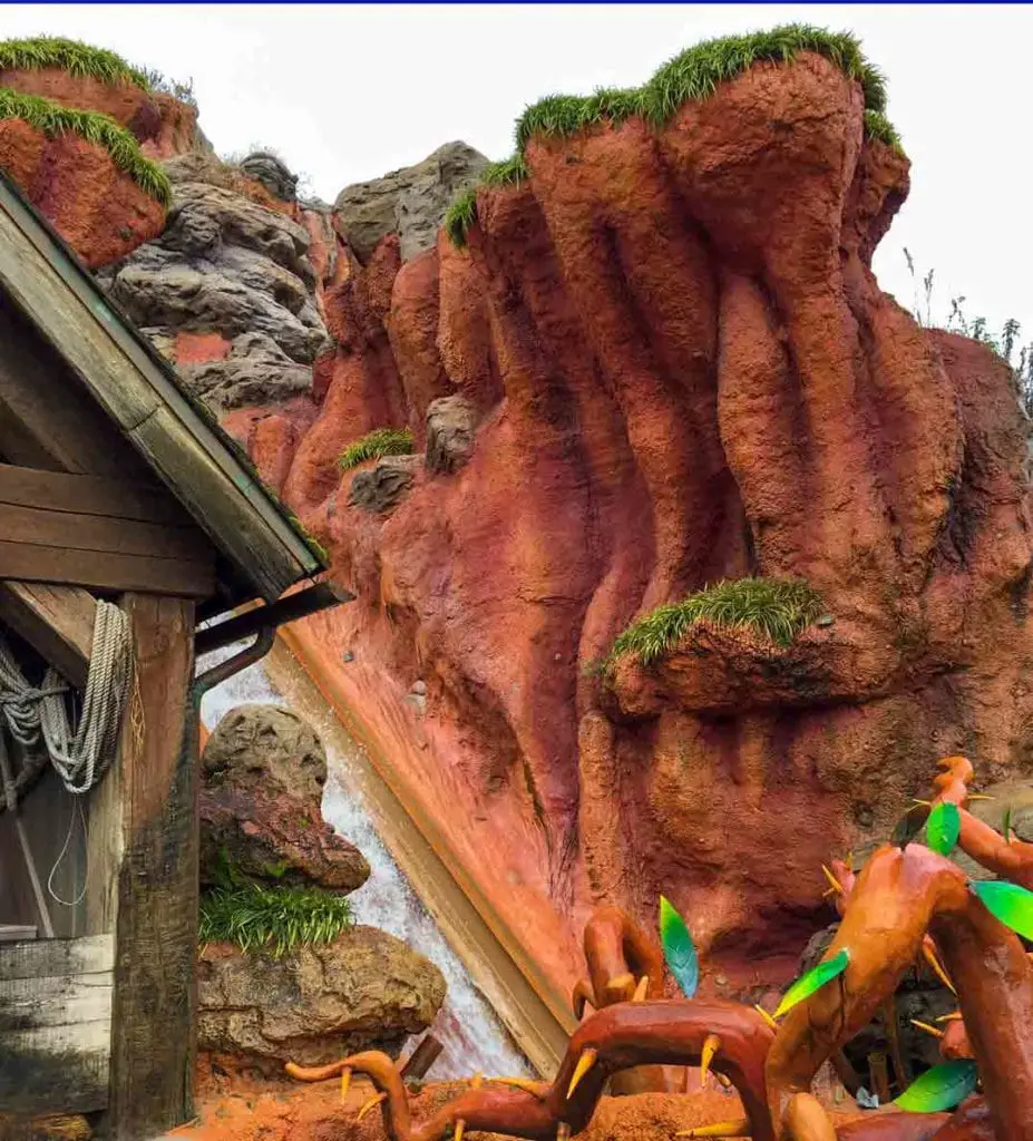 view of Disney Splash Mountain as going up the lifthill