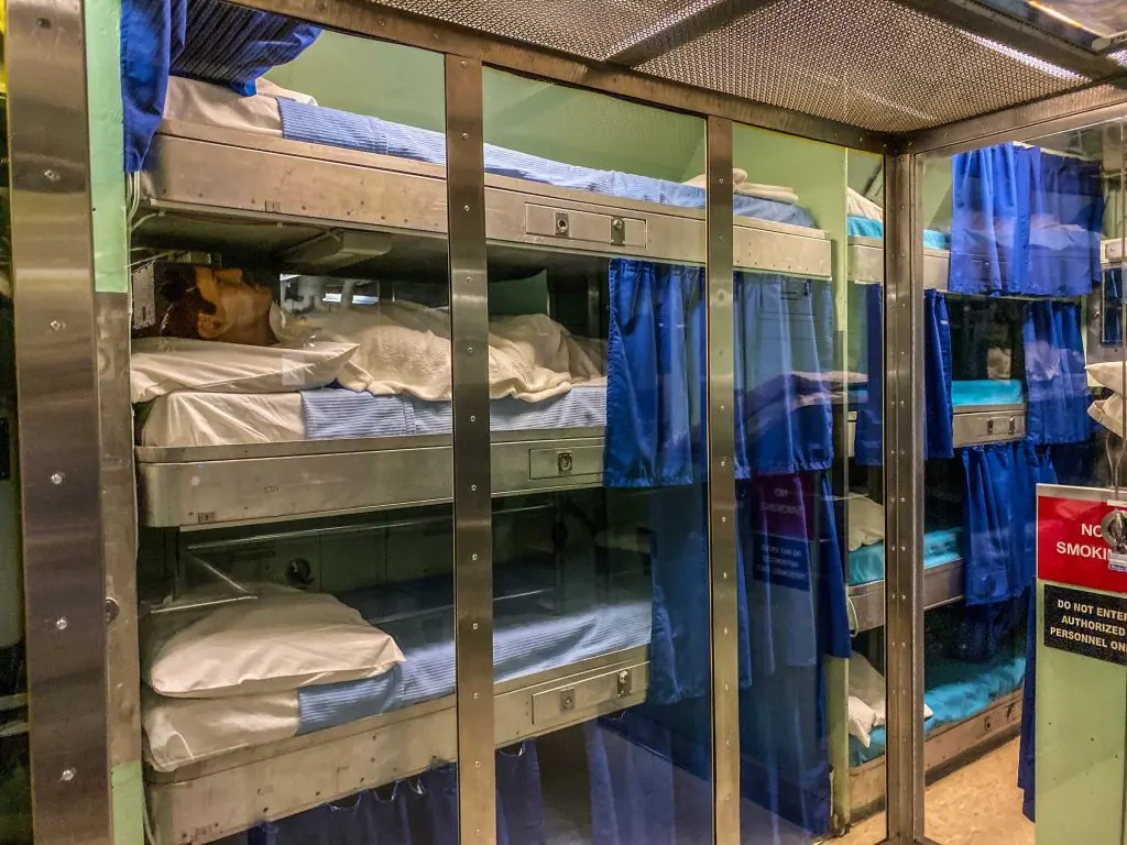 sleeping bunks inside a submarine