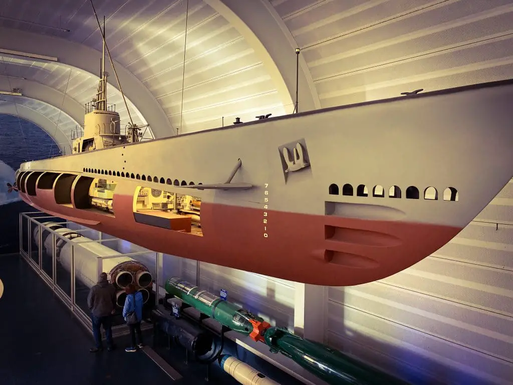 Submarine diagram in the Submarine Force Museum