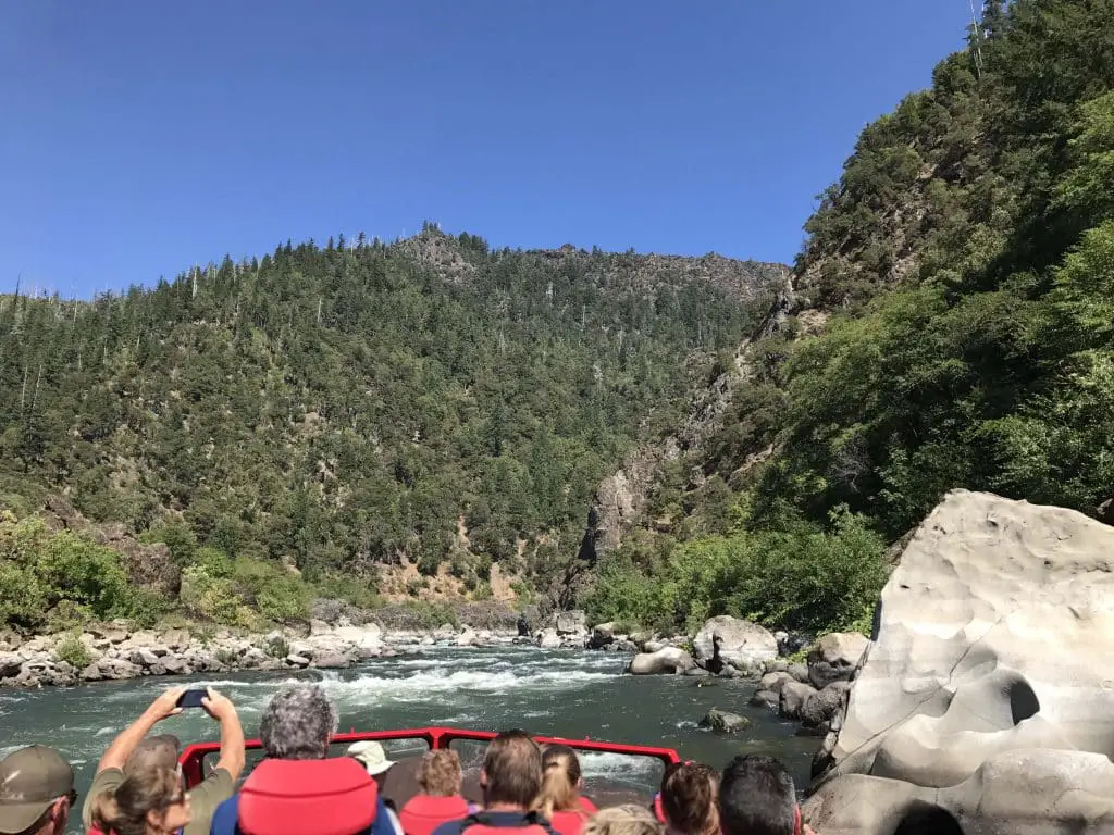 Rogue River Jet boat tour heads into the protected wild section of the Rogue River
