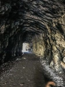 abandoned train tunnel on the Shepaug Valley line