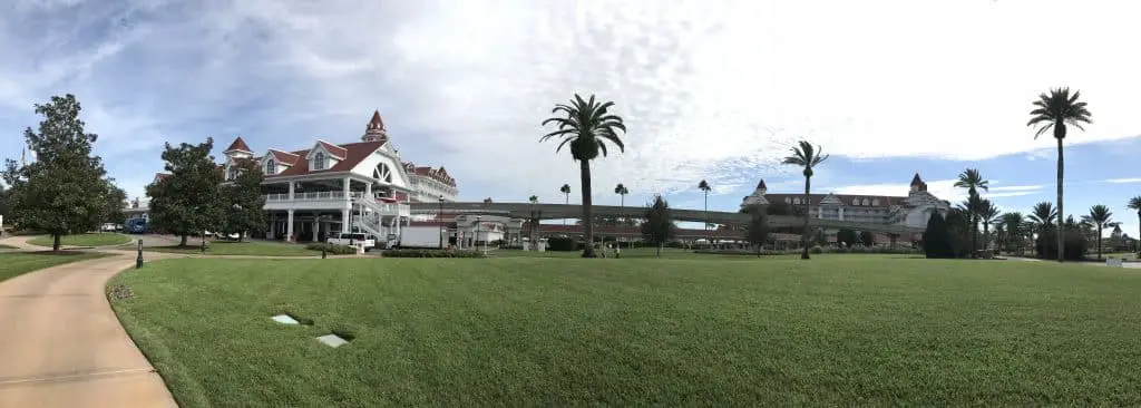 Panoramic View of the Grand Floridian Resort inside the Disney World theme park