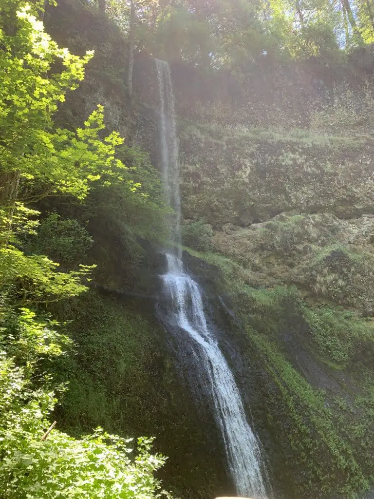 Double Falls inside Silver Falls State Park in Oregon