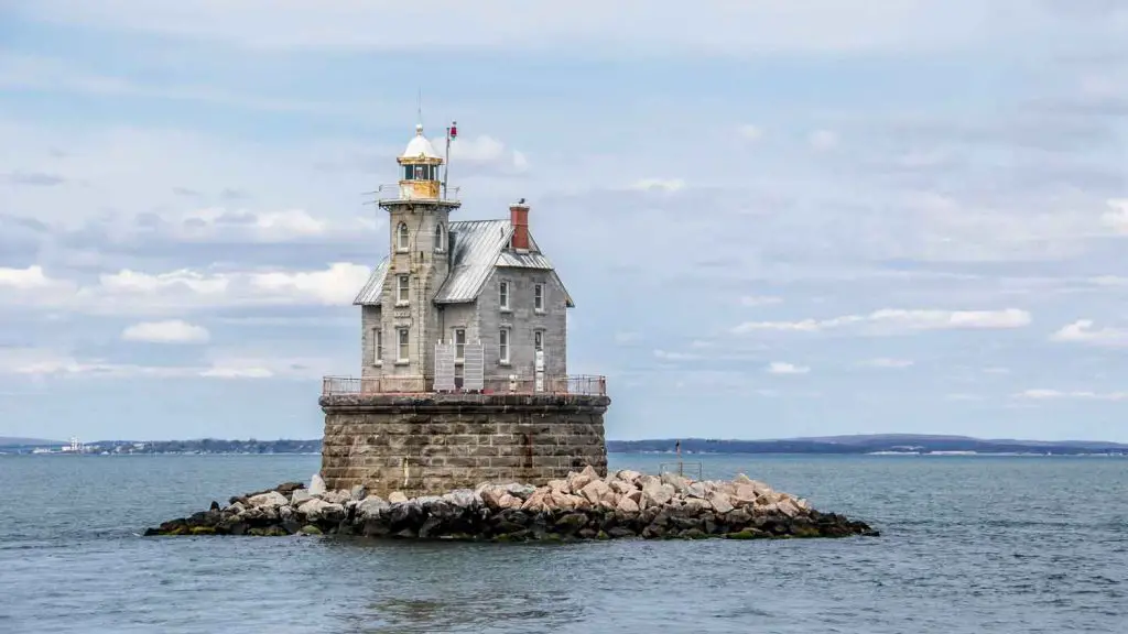 Race Rock Lighthouse during a Connecticut Fall