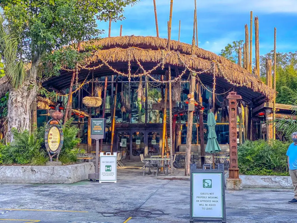 Exterior of Sa'tuli Canteen, one of the best places to eat in Disney World
