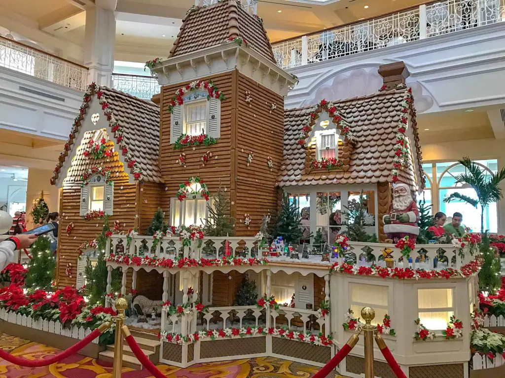 Christmas gingerbread house at the Walt Disney World Grand Floridian resort