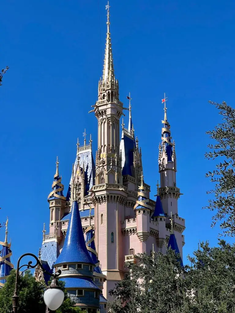 Disney World vs Disneyland Castle: Disney World castle from a distance