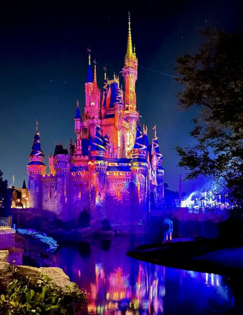 Disney World vs Disneyland castle: Cinderella castle at the Halloween Party