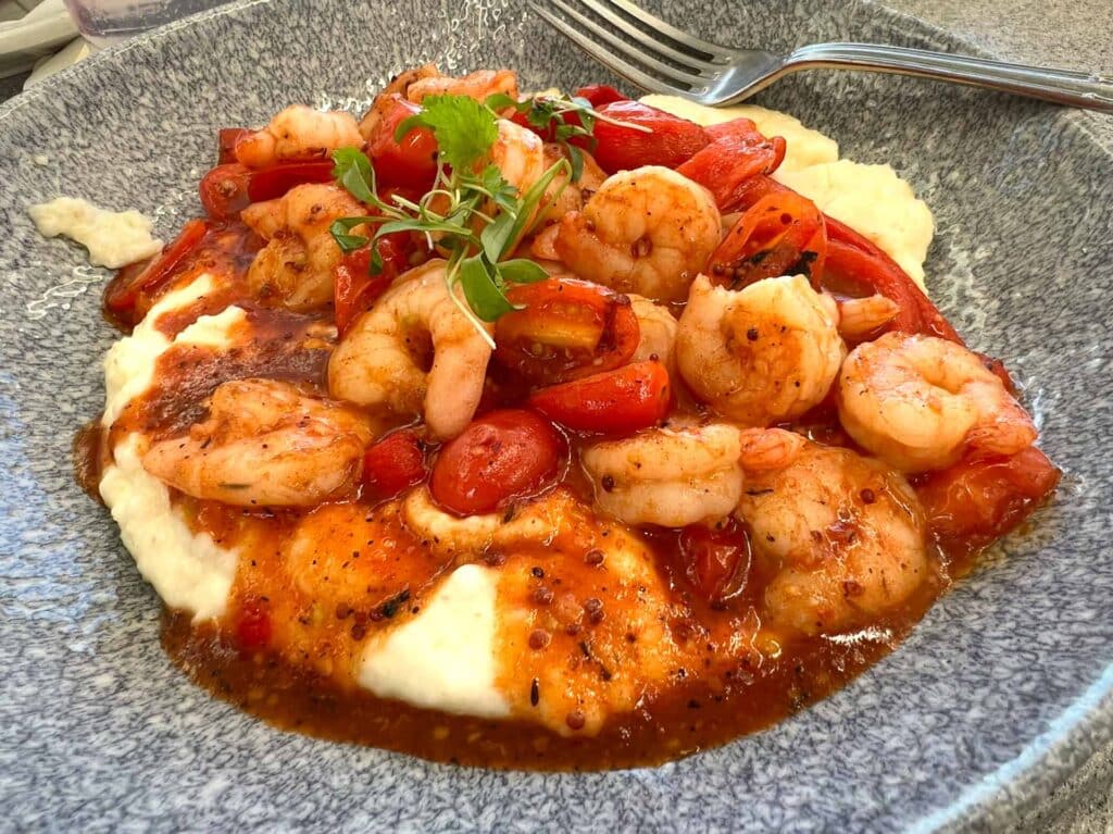 Shrimp and grits, a specialty at Olivia's Cafe, located in Disney's Old Key West resort. 