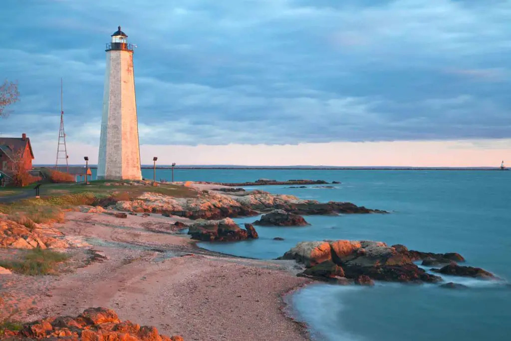 Lighthouse on the New England Coast
