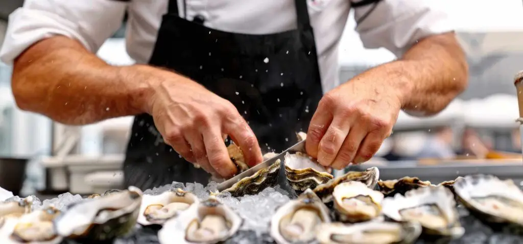 oyster shucking new england fall activities 953600962