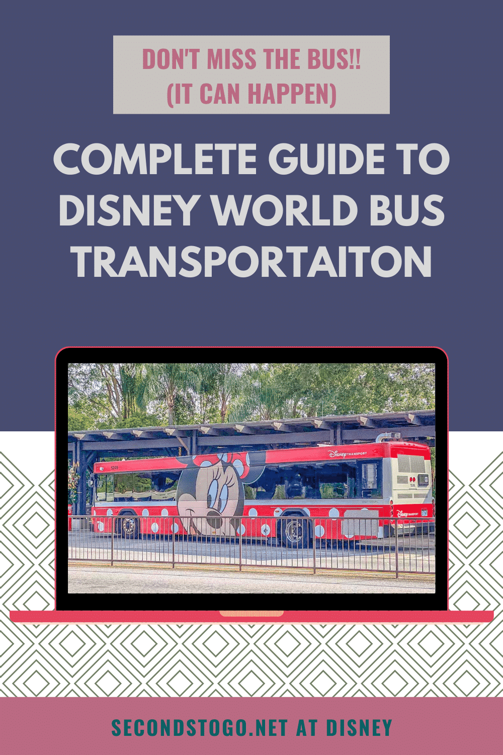 Pinterest pin exploring the Disney World bus system