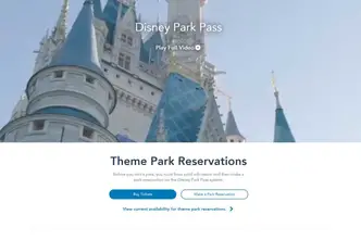 Disney Park Pass Reservation System - Walt Disney World 