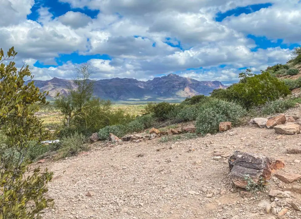 View of Superstion Mountains from Silly Mountain trail, a travel destination in arizona