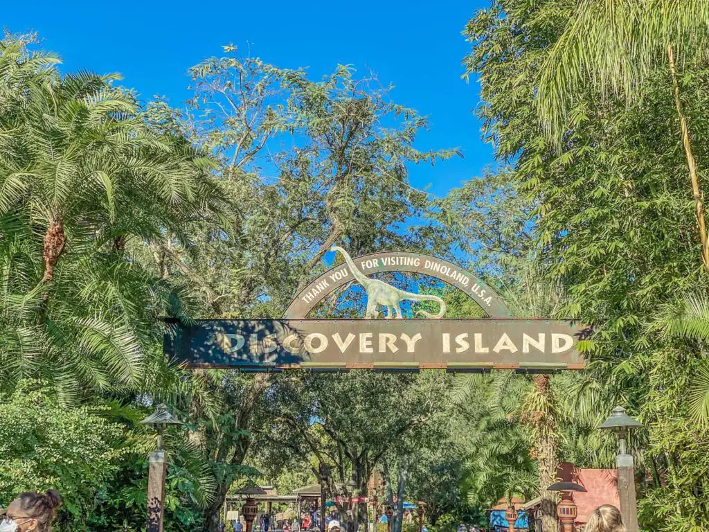 Entrance sign to Discovery Island in Walt Disney's Animal Kingdom