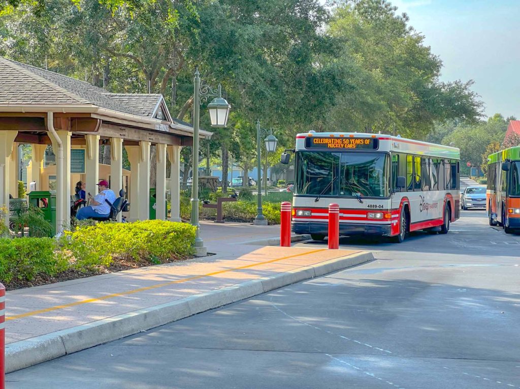 bus depot at Walt Disney World Saratoga Springs