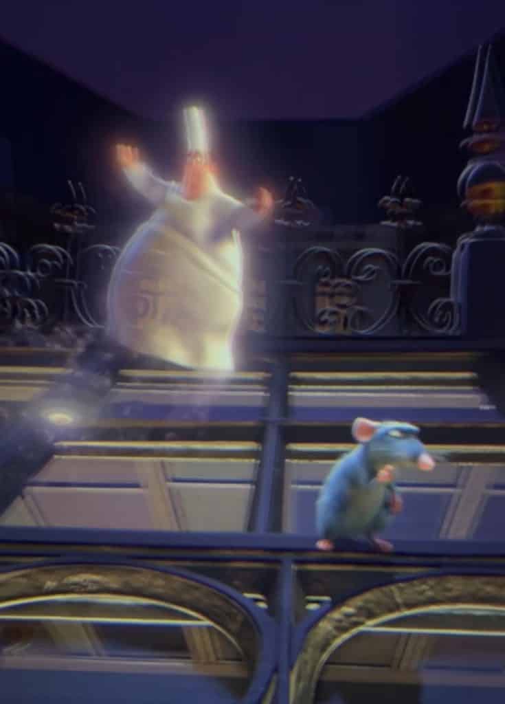 Remy's Ratatouille Adventure EPCOT  ride features 3-D elements.