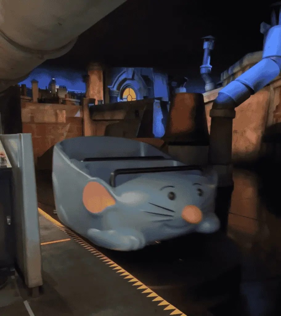 Ride vehicles for Remy's Ratatouille Adventure in EPCOT