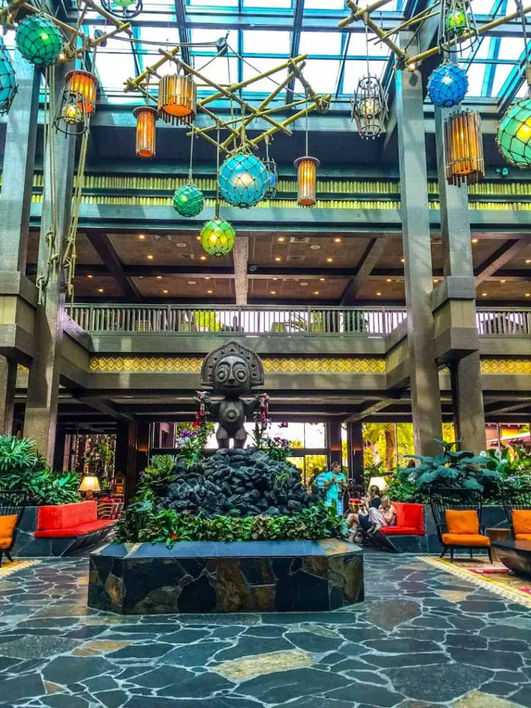 Lobby located in the Great Ceremonial House at  Disney's Polynesian Resort