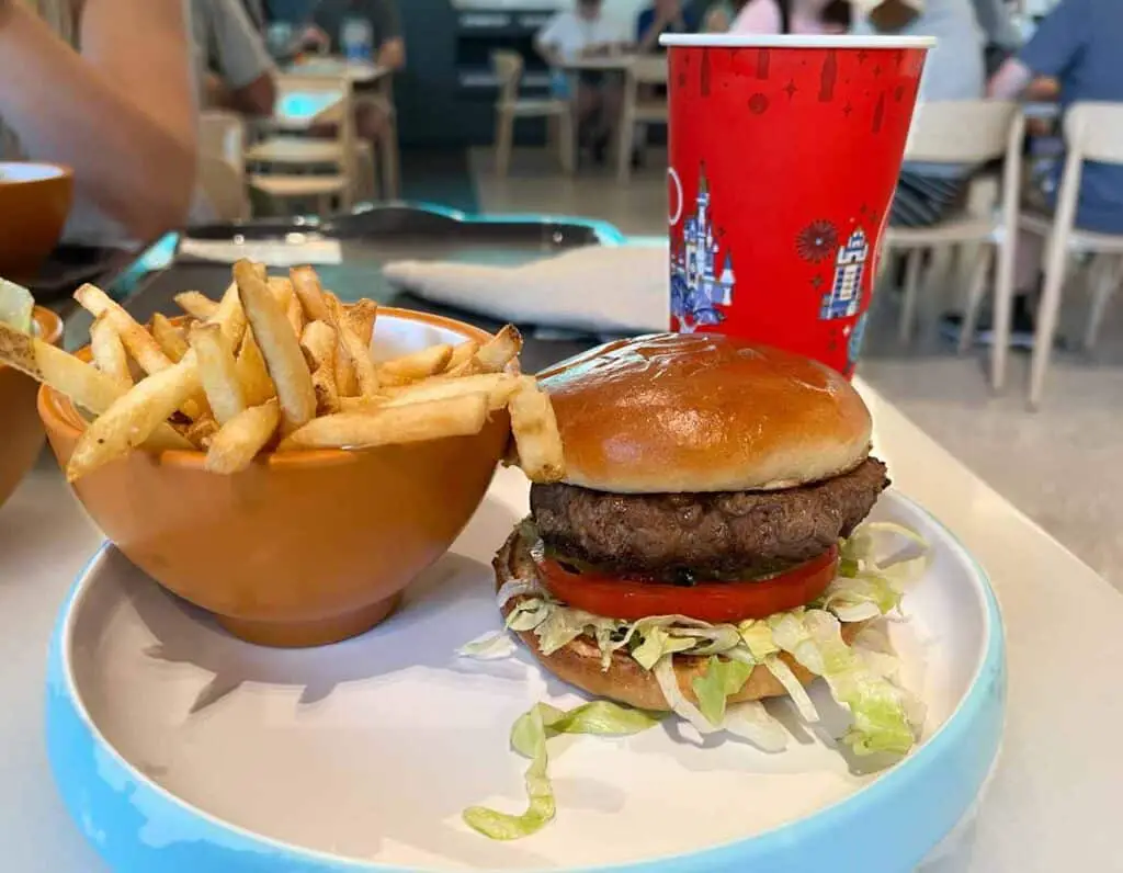 Burgers are always a hit at EPCOT's Connections Eatery