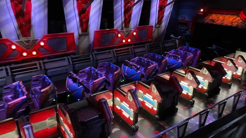 Coaster cars for Guardians of the Galaxy: Cosmic Rewind
