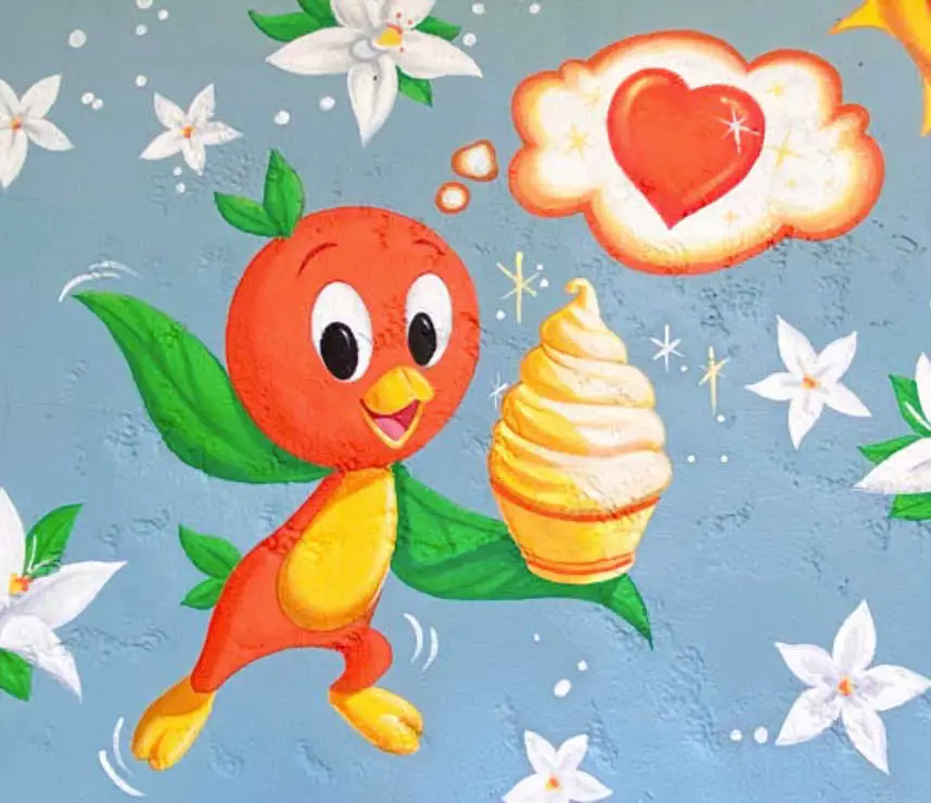 Orange Bird, the mascot for orange flavored Dole Whip at Disney World