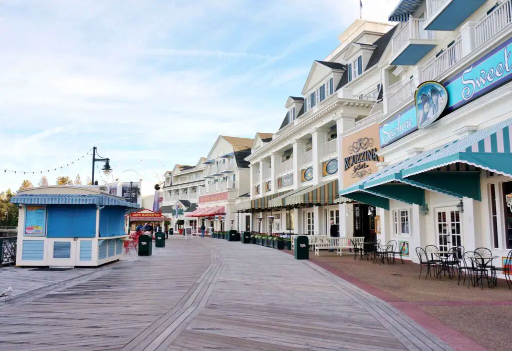 View of the Boardwalk at Disney Boardwalk Inn resort prior to 2022.