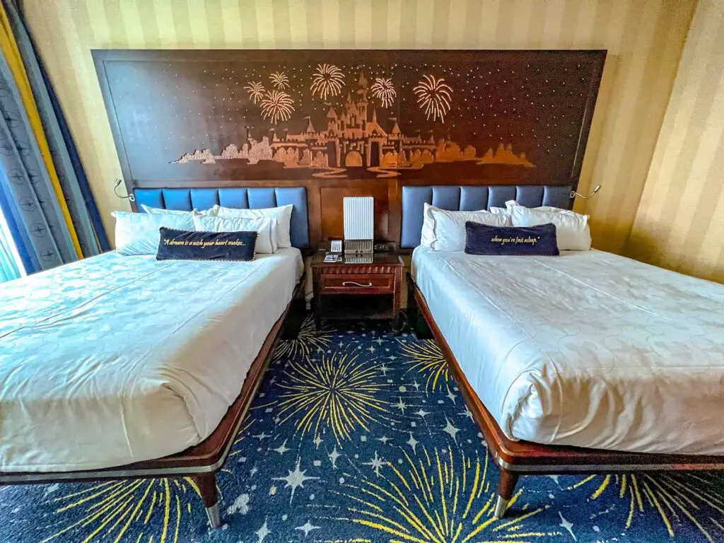 Magical musical headboard at the Disneyland Hotel in california