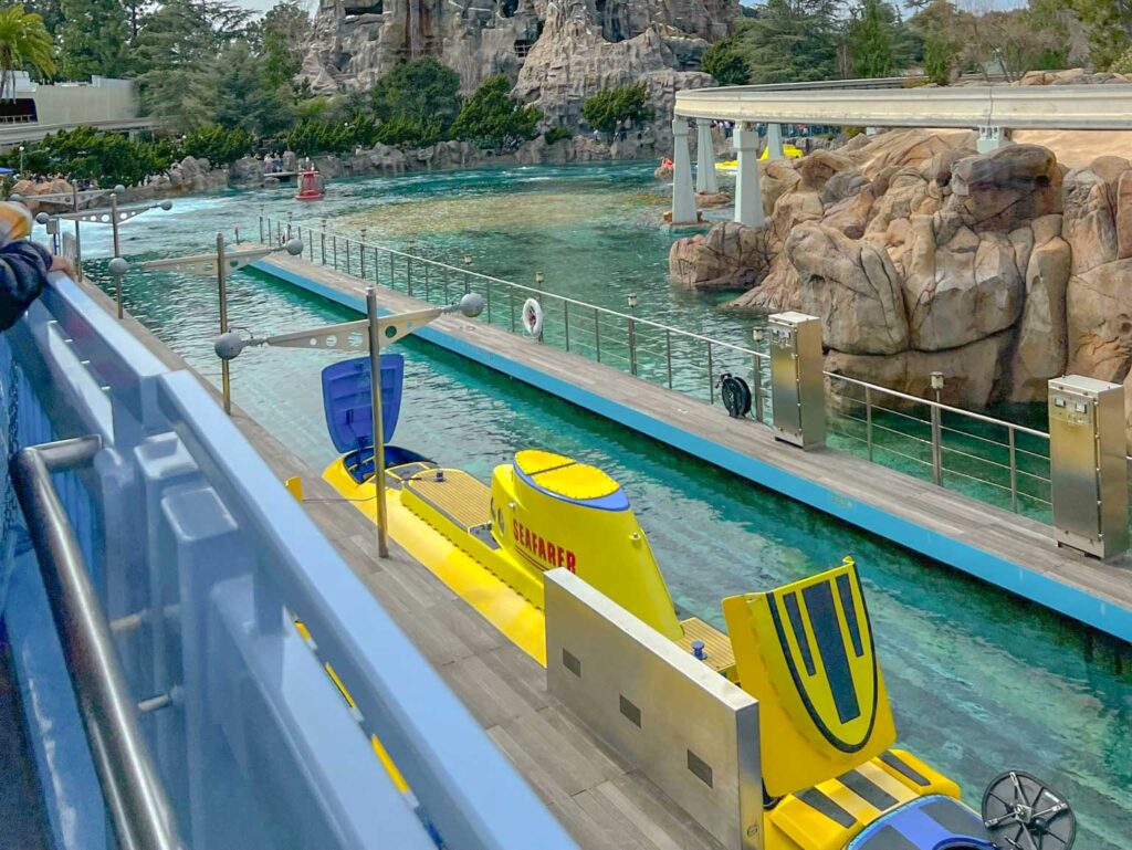 Comparing Disney Parks, the yellow submarine from Disneyland's Finding Nemo Submarine Voyage won't be found at Disney World