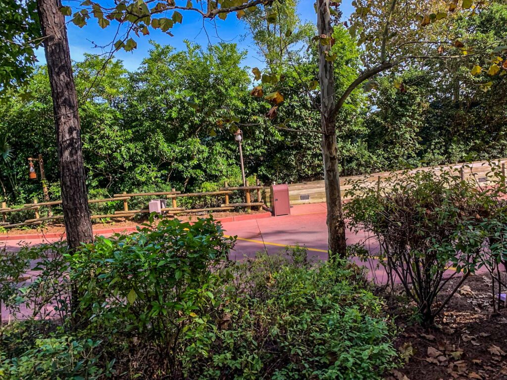 Backstage area on Keys to the Kingdom tour depicting the sight line for Disney cast members.