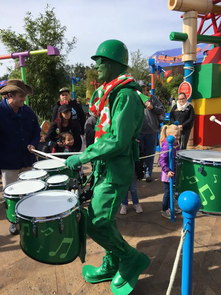 Army Man character inside Toy Story Land