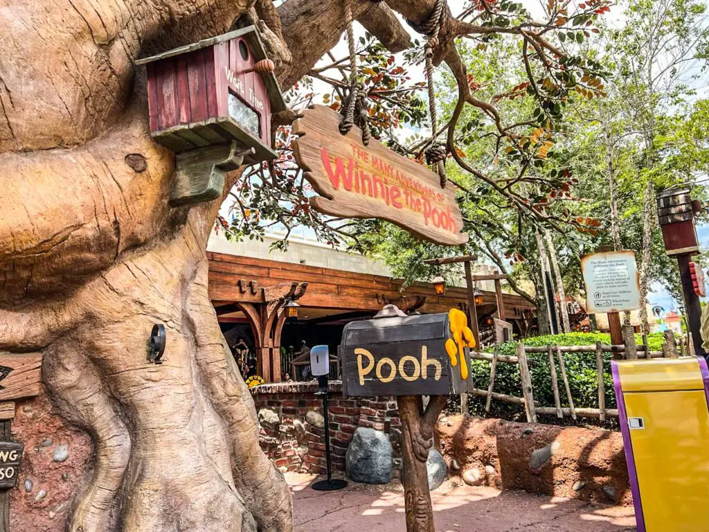 Exterior shot of The Many Adventures of Winnie the Pooh during Disney World Extended Hours