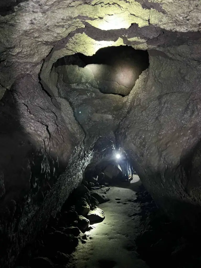 Lava tube inside a tube at Lava River Cave Bend Oregon