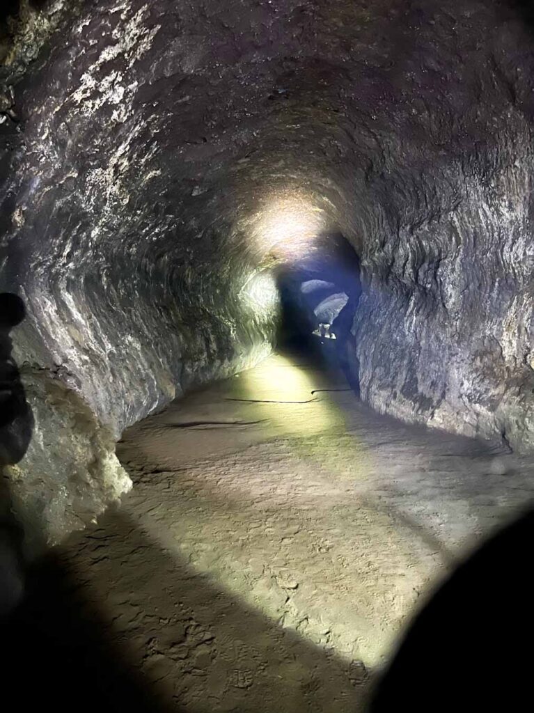 Lava tube inside a tube at Lava River Cave Bend Oregon