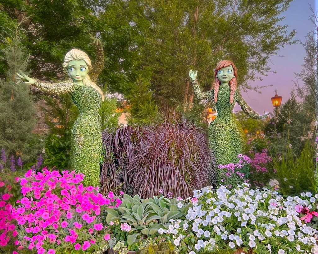 epcot flower garden Frozen topiary