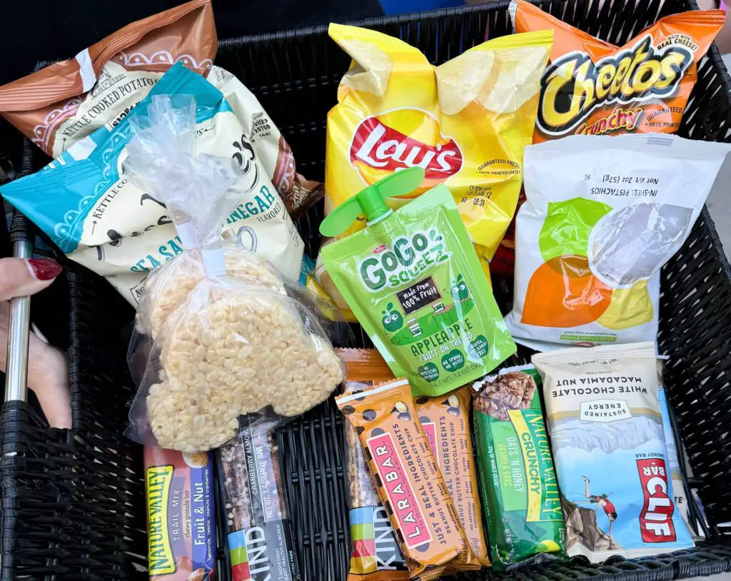 An assortment of snacks passed out to guests on a Disney VIP tour.