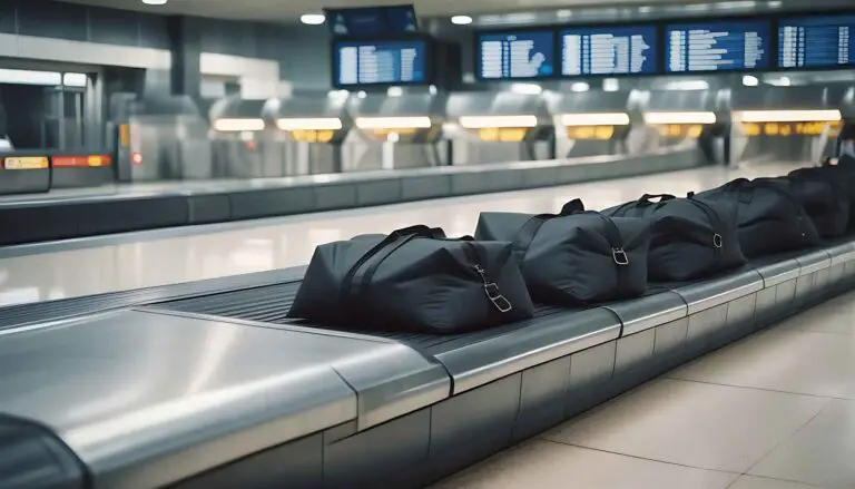 airline baggage carousel black bags
