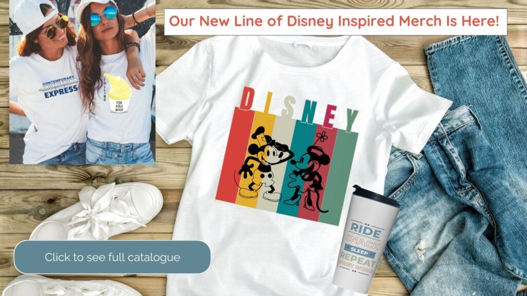 Disney World inspired merchandise by Seconds to Go, mother daughter travel adventures.