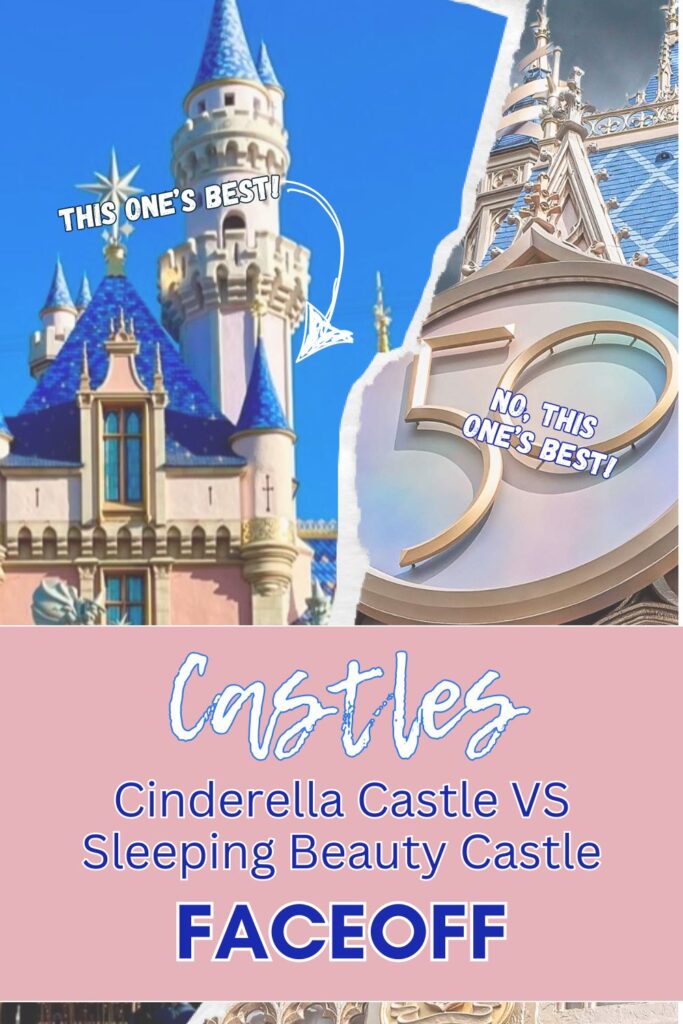 disney world vs disneyland castle faceoff pin 2024