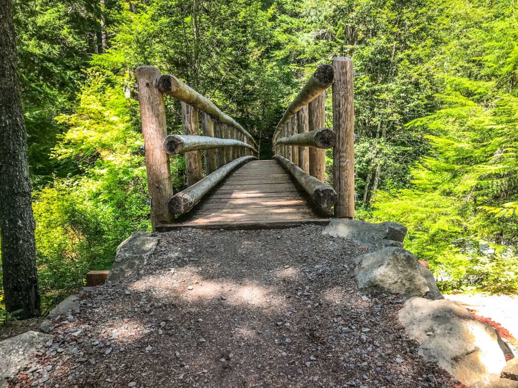 Sahalie Falls Oregon bridge