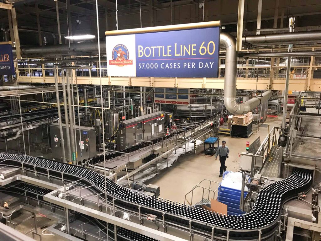 budweiser bottling line