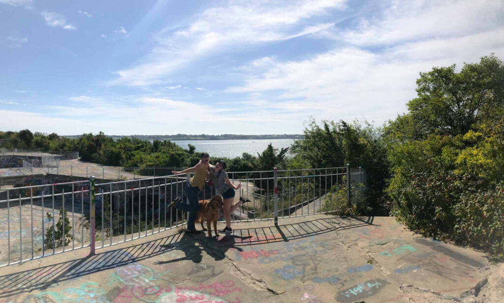 Views of the ocean from the forts