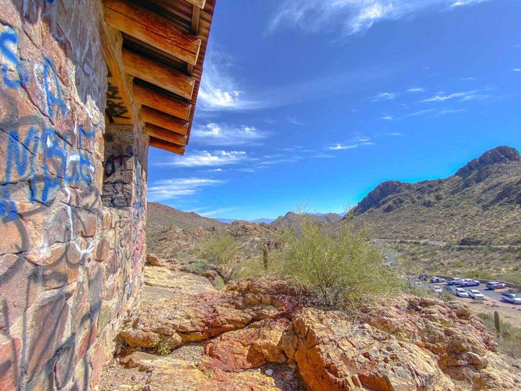 Stone lookout in Tucson Mountain Park, a unique thing to do in Arizona