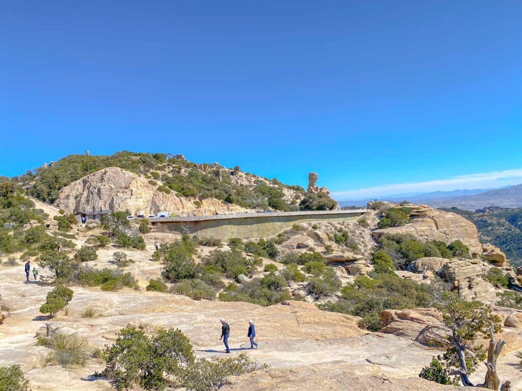 Mount Lemmon HIghway, also known as Catalina HIghway,  as seen from a viewpoint in Arizona