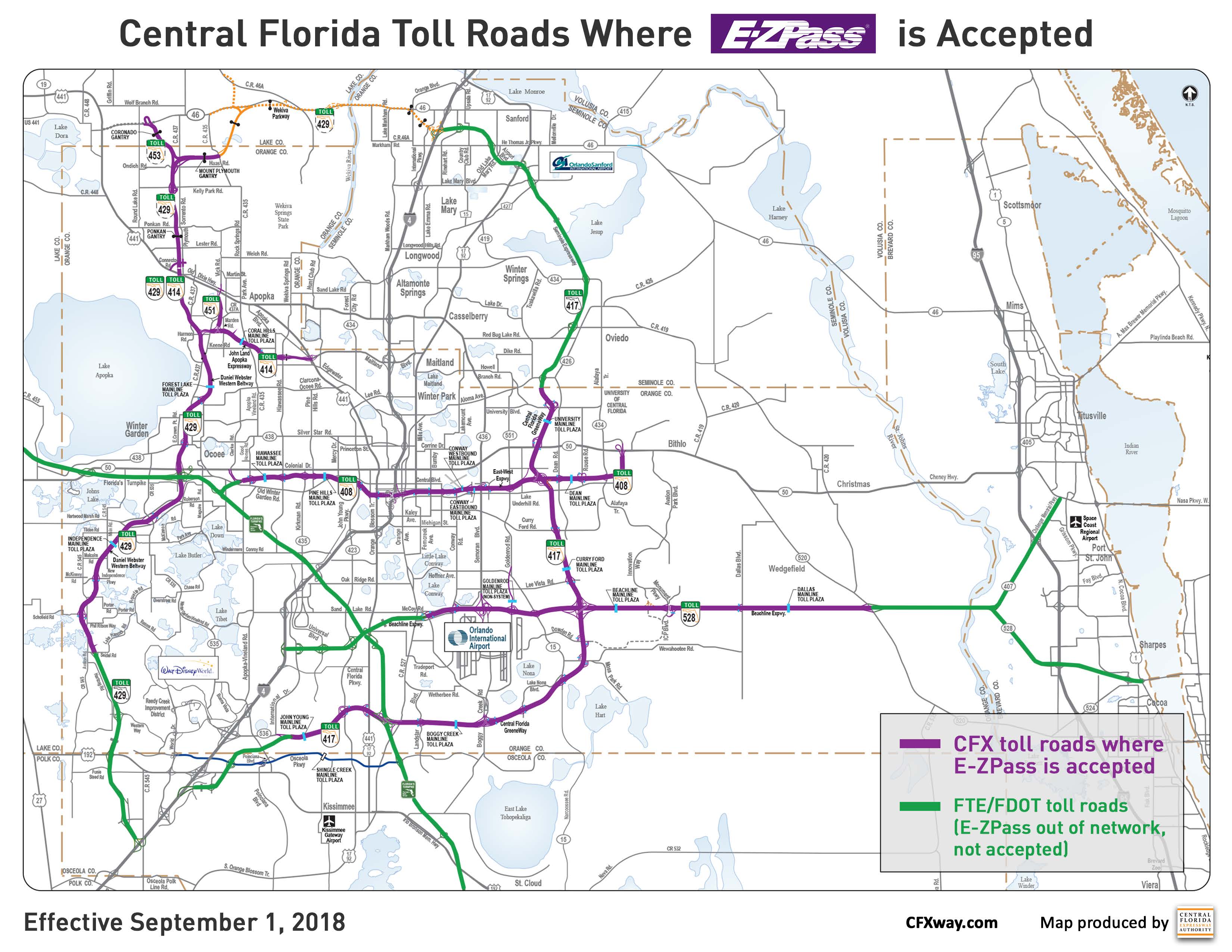 EZPass map florida