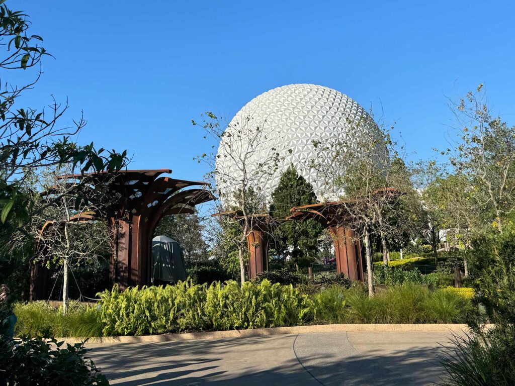 epcot spaceship earth trees